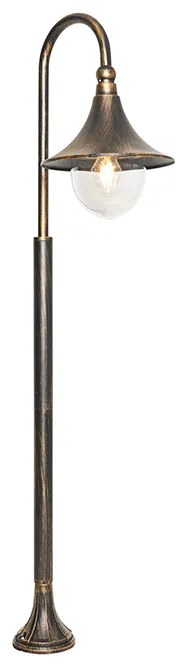 Klasická vonkajšia lampa antické zlato 125 cm IP44 - Daphne