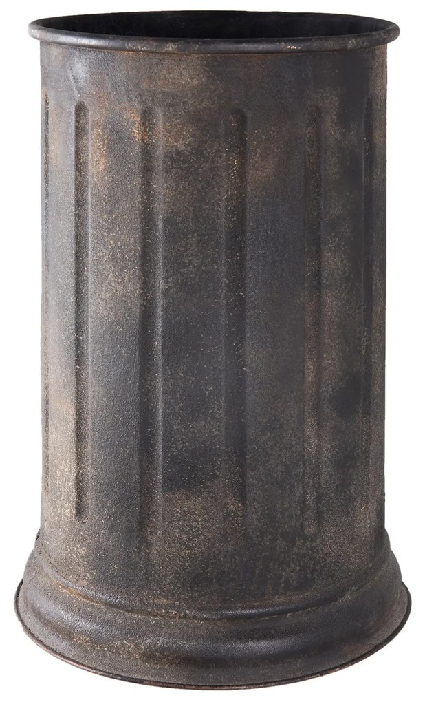 Plechový čierny stojan na dáždniky s patinou - Ø Ø 30*46 cm
