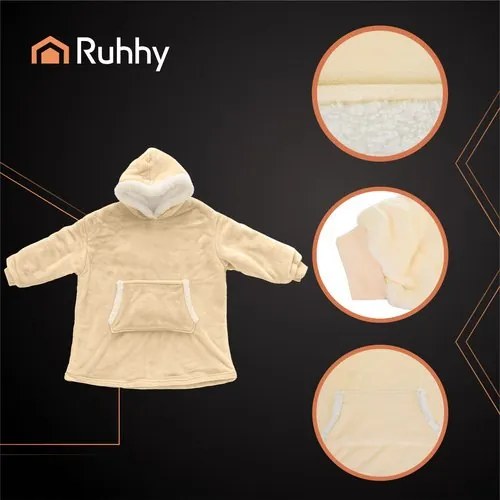 Ruhhy 26146 TV mikina s kapucňou XXL, béžová
