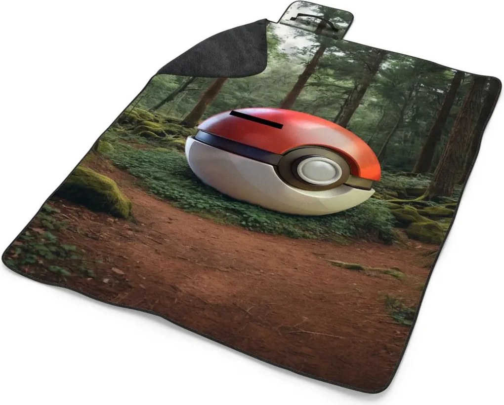 Sablio Plážová deka Pokemon ball Les: 200x140 cm