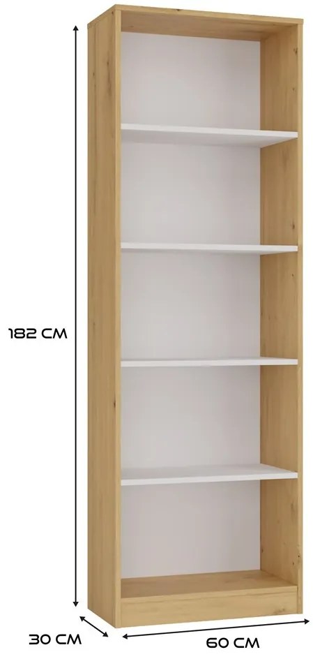 Regál Onyx R60 60 cm dub Artisan/biely