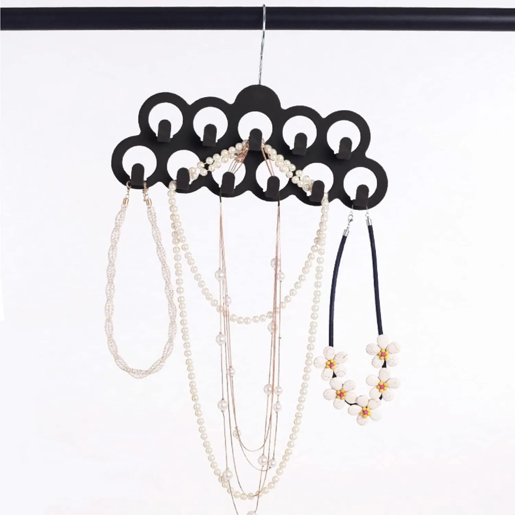 JJA Vešiak na kravaty a opasky, semiš, 11 háčikov