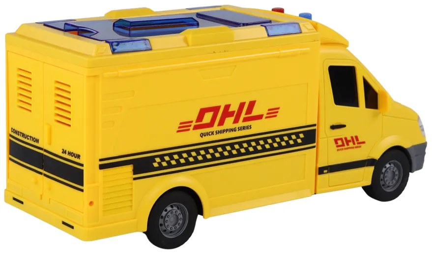 LEAN TOYS Dodávkové auto 1:16 – žlté
