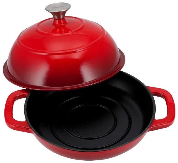 Silvercrest® Liatinový hrniec/forma na chlieb Premium (okrúhly, červená) (100393138)