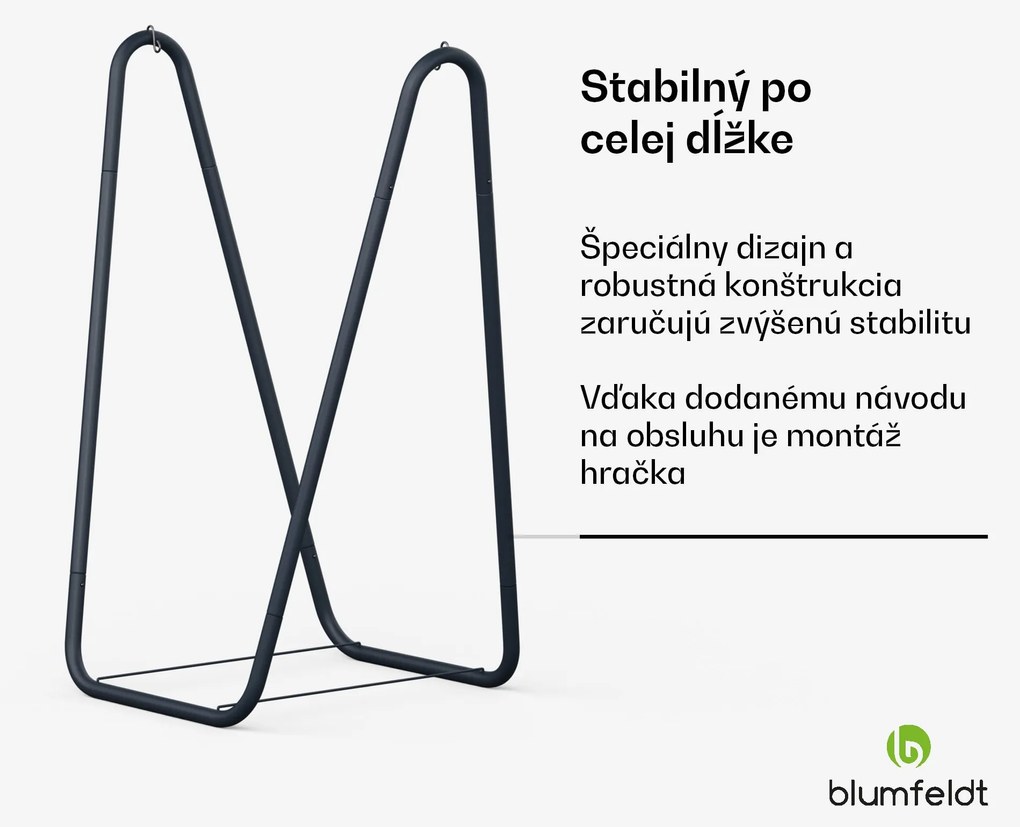 Blumfeldt SwayStation Curve rám hojdacej siete, odolný proti korózii, odolný proti poveternostným vplyvom, vnútorný/ vonkajší priestor, do 100 Kg