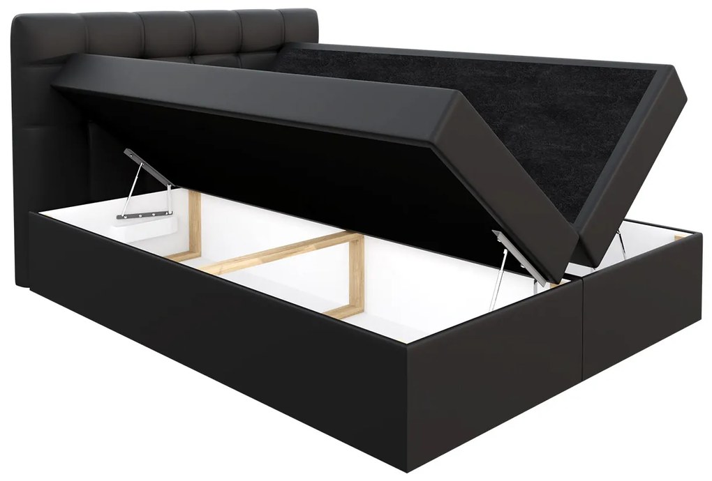 Moderná box spring posteľ Nestor 200x200, šedá