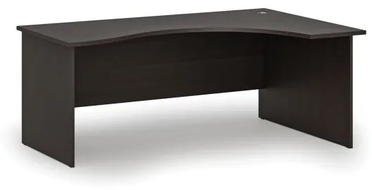 Ergonomický kancelársky pracovný stôl PRIMO WOOD, 1800 x 1200 mm, pravý, wenge