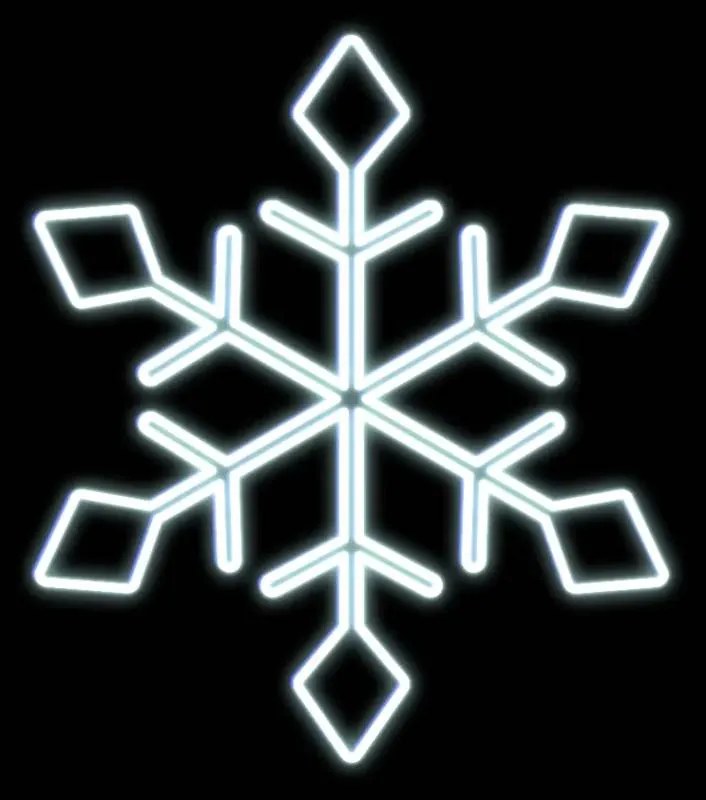 DECOLED LED svetelná snehová vločka I, závesná 3D tlač, priemer 101 cm, ľadovo biela, biely plast