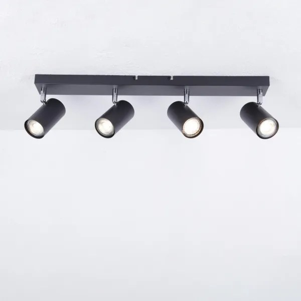 Globo 57911-4B - Bodové svietidlo ROBBY 4xGU10/35W/230V čierna