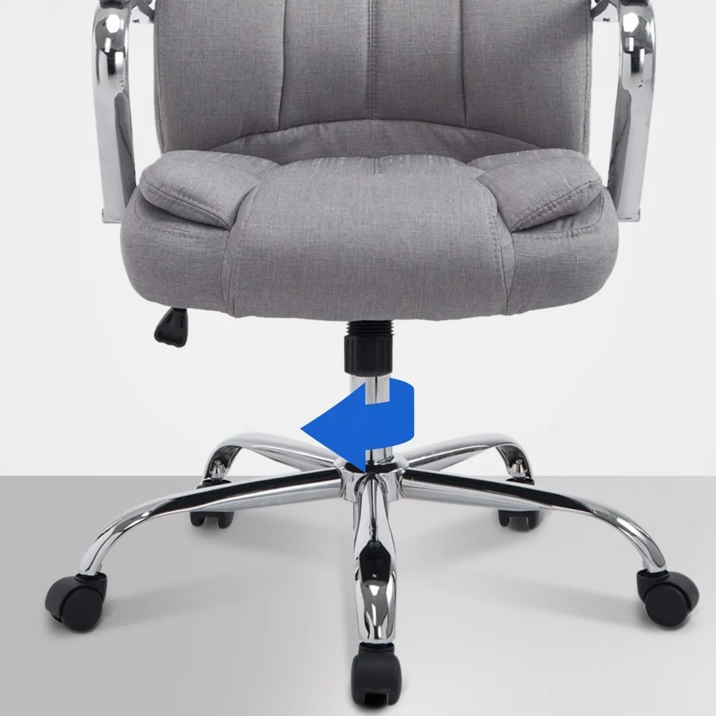 Design-Shop Kancelárska XXL stolička Xanthy látka - Sivá