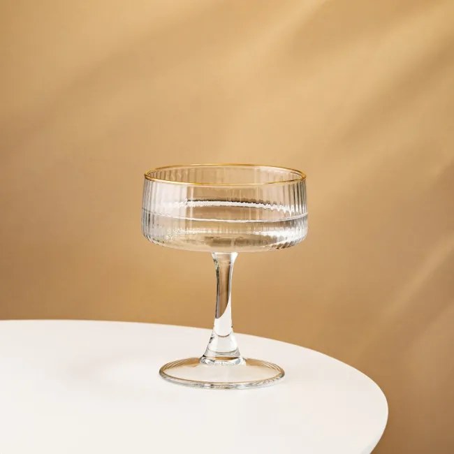 Pohár LYNN so zlatým okrajom 725791 240 ml