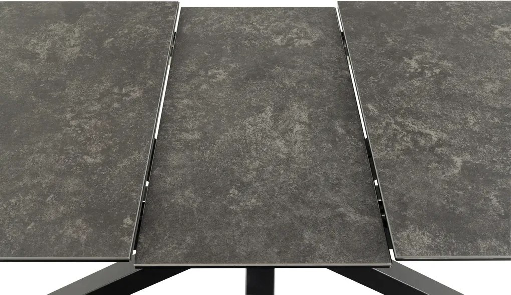 Jedálenský rozkladací stôl Heaven 168/210 cm čierny