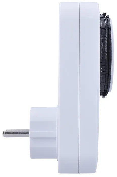 SOLIGHT Mechanický týždenný časový spínač 230V/16A, 1 zásuvka, biely