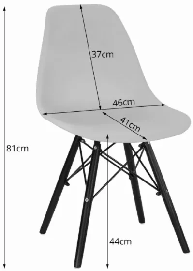 Jedálenské stoličky BASIC horčicové 4 ks - škandinávsky štýl