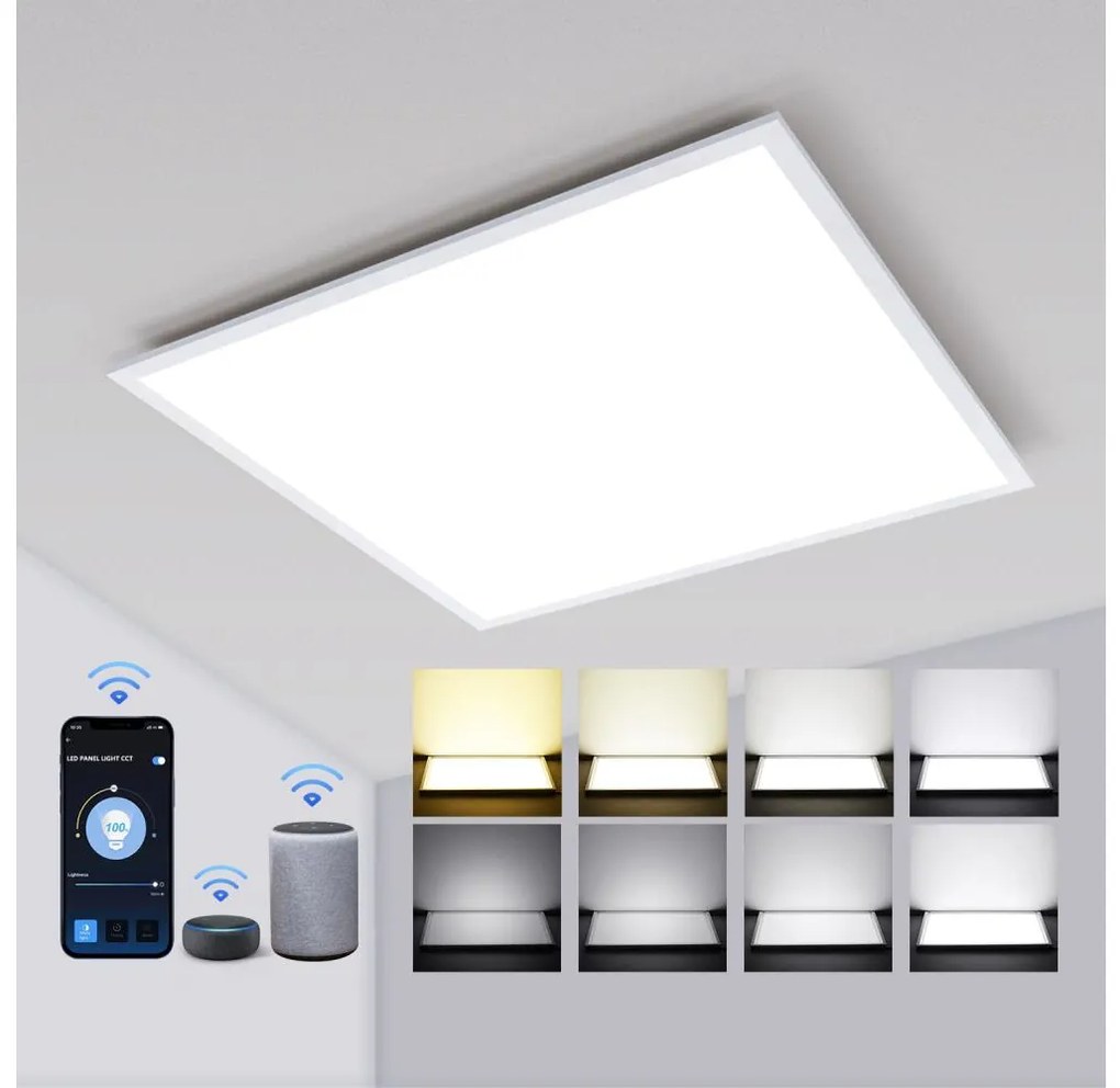 Aigostar B.V. Aigostar - LED Stmievateľný podhľadový panel 32W/230V Wi-Fi 60x60 cm AI0056