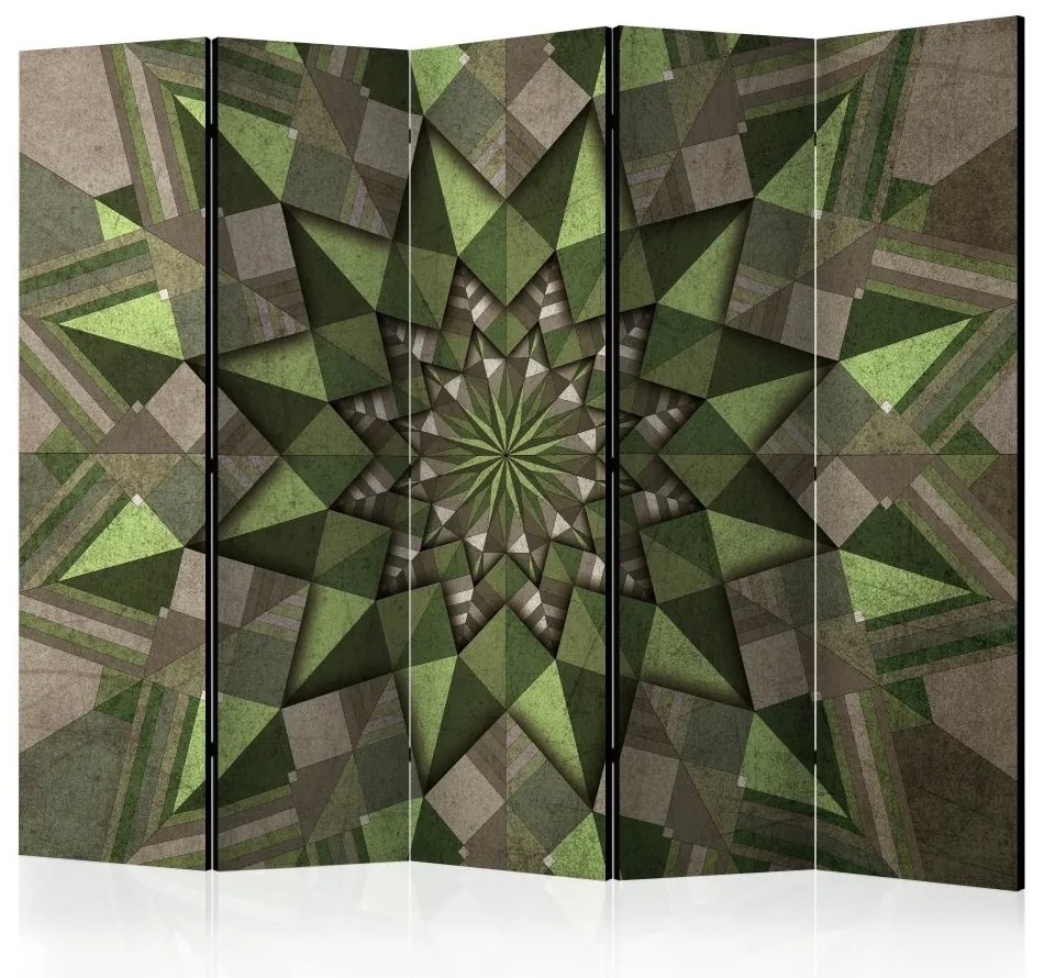 Artgeist Paraván - Star Mandala (Green) II [Room Dividers]