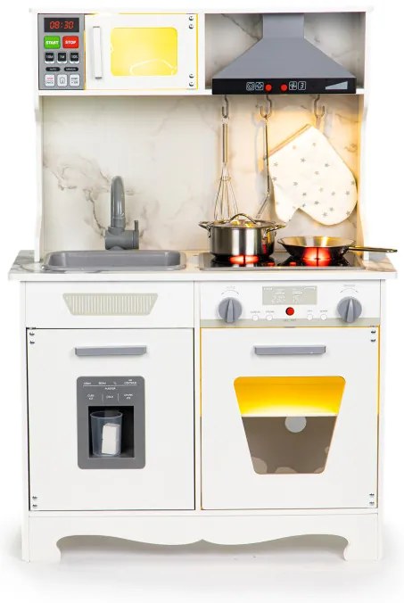 Drevená kuchynka pre deti so zvukmi + príslušenstvo ECOTOYS
