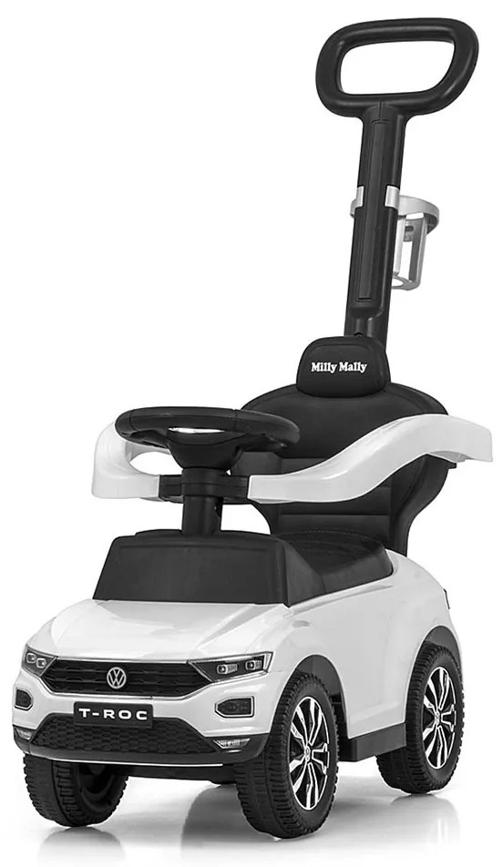 Detské odrážadlo s vodiacou tyčou VOLKSWAGEN T-ROC Milly Mally biele