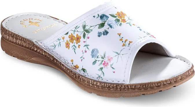 Dámske zdravotné papuče s kvetinami veľ. 38