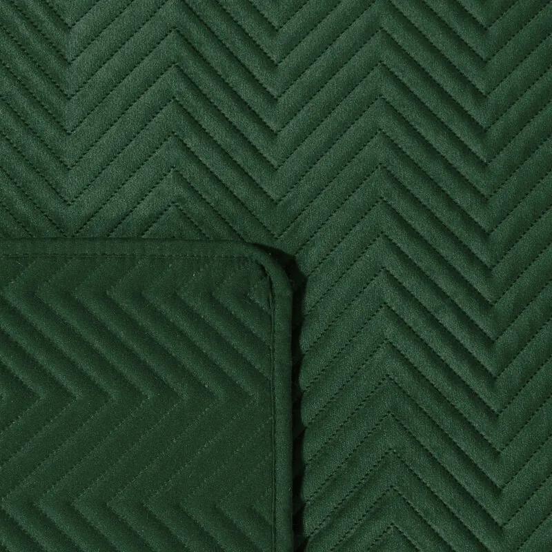 Dekorstudio Zamatový prehoz na posteľ SOFIA v tmavo zelenej farbe Rozmer prehozu (šírka x dĺžka): 220x240cm