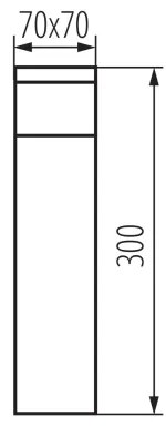 Kanlux 38762 - Vonkajšia lampa DASTEN 1xG9/11W/230V 30 cm IP44 čierna