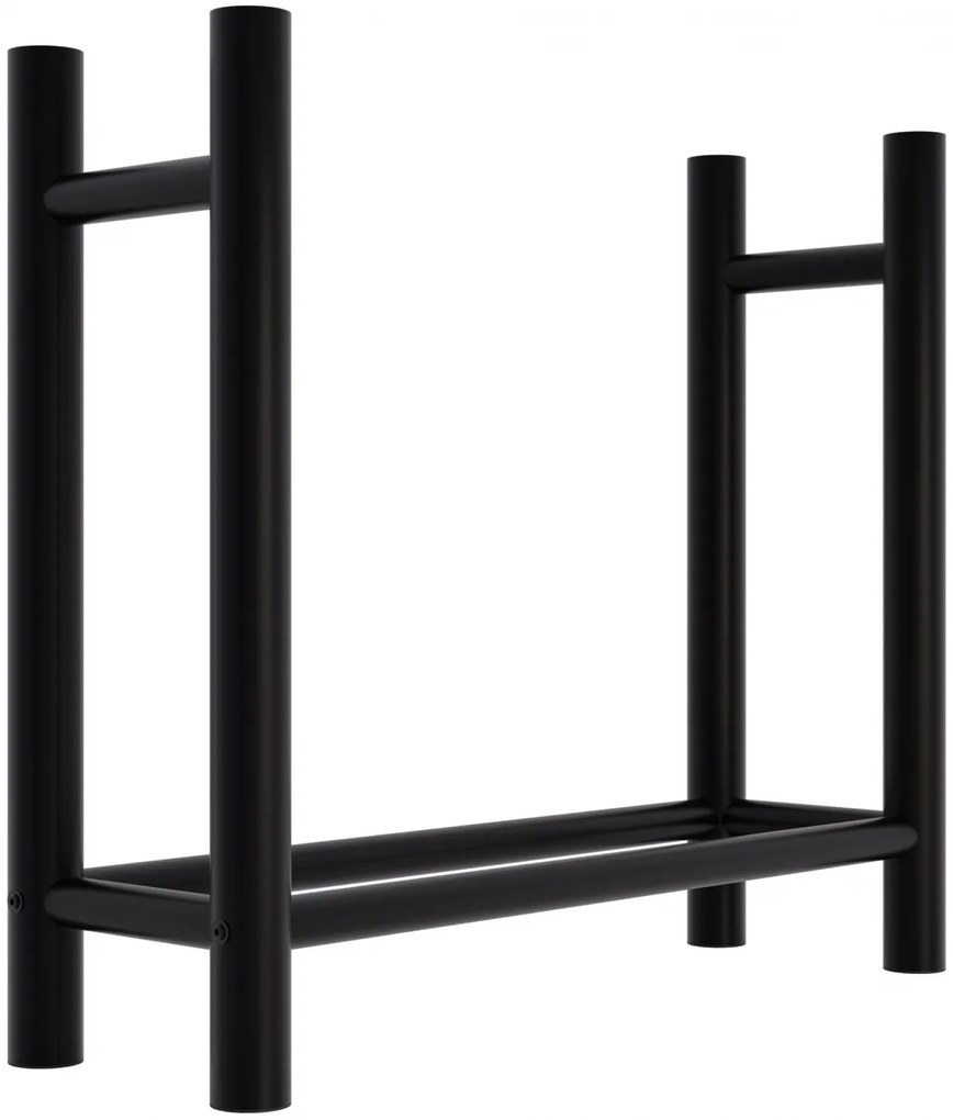 Stojan na drevo Medya round - 30x80x80 cm, kov čierny