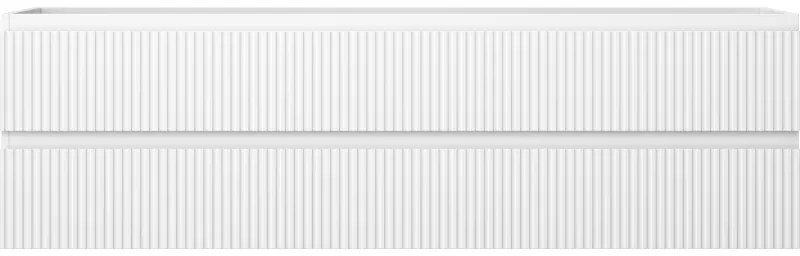 Mexen Rivel, kúpeľňová skrinka 160 cm, 2 zásuvky, drážkovaná, biela matná, 91A20-16047-2-BFF01