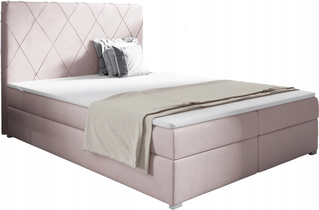 Kontinentálna posteľ Dva kontajnery matrac Pocket Marcos 180x200 Ružová