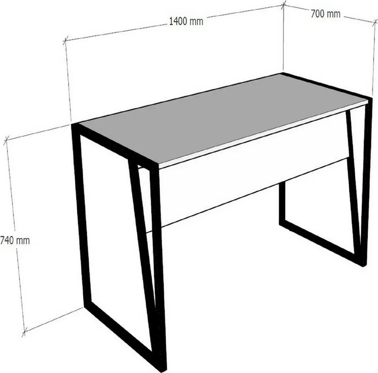 Pracovný stôl Cunda Sapphire Oak