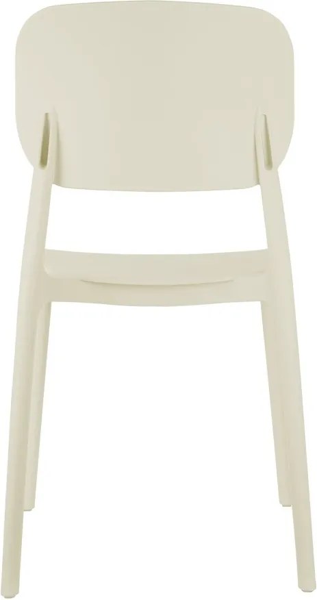 Krémová plastová jedálenská stolička Cheer – Leitmotiv