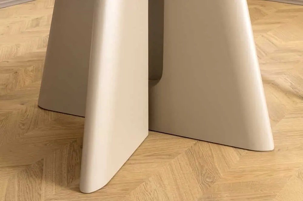Okrúhly jedálenský stôl Yenibeth 120 cm sivo-béžový