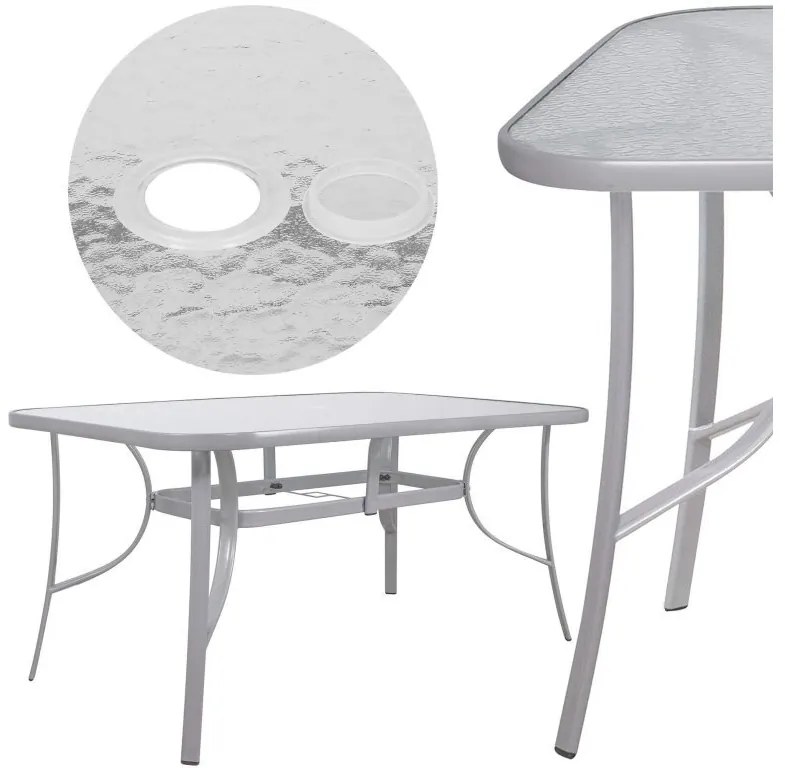 Záhradný stôl SPRINGOS GF1013 - sivý