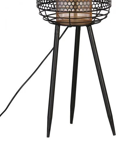 Čierno medená stojacia lampa industry