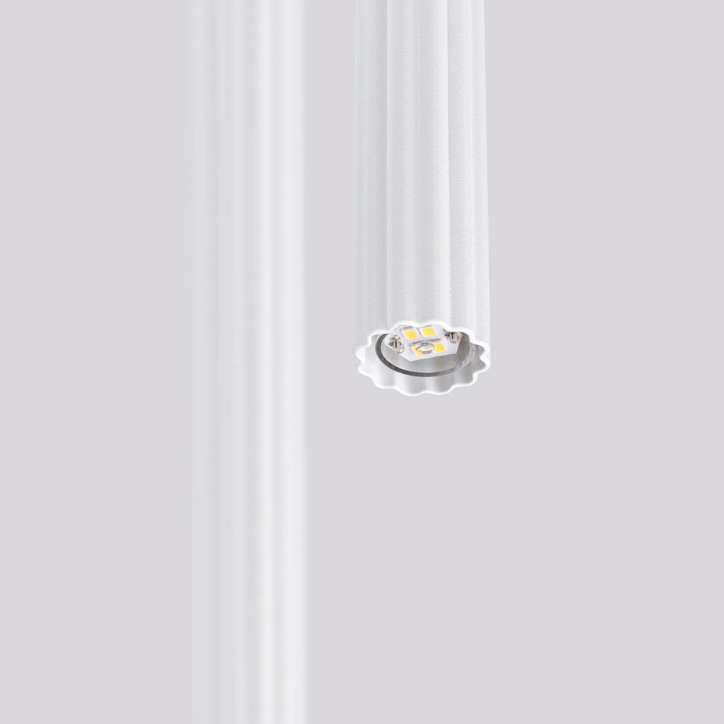 Závesné svietidlo Arche, 2x biele kovové tienidlo, o