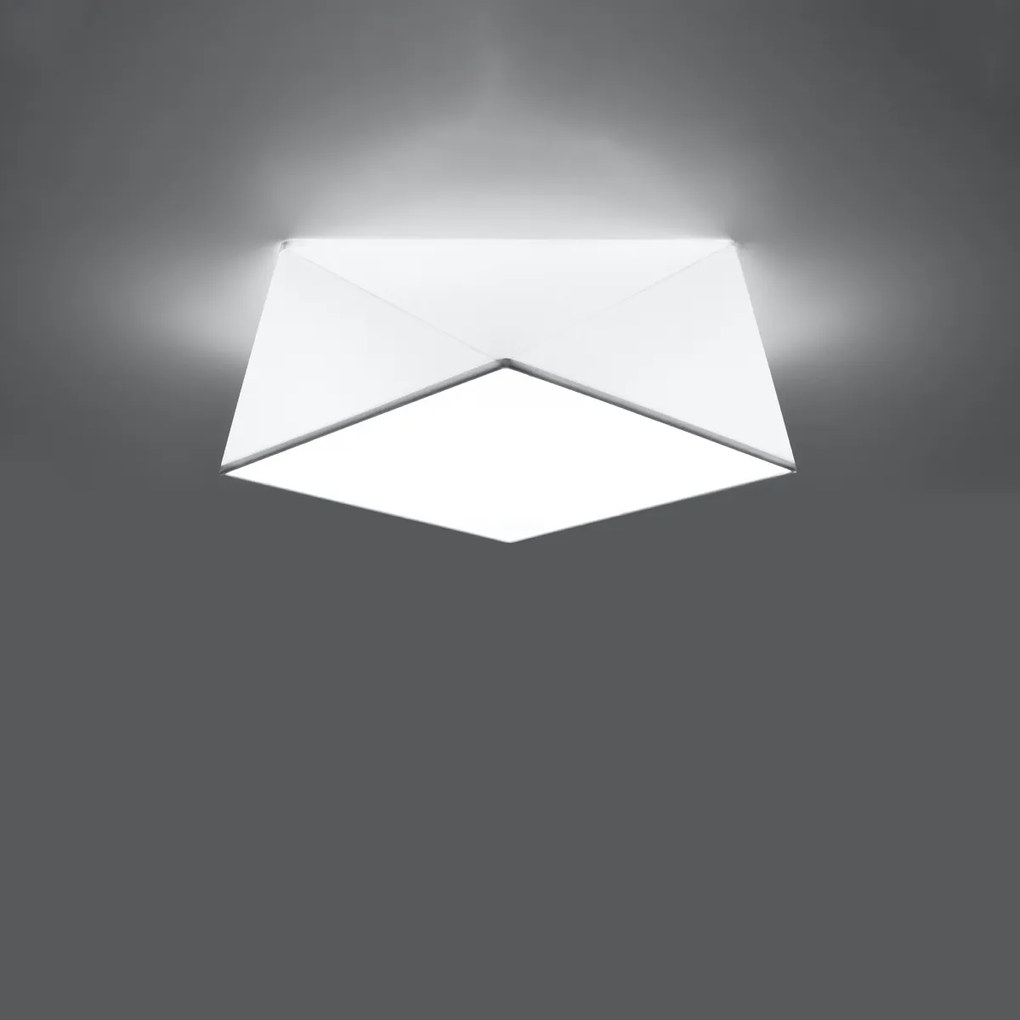 Stropné svietidlo Hexa, 1x biele plastové tienidlo, (biely plast), (35 cm)