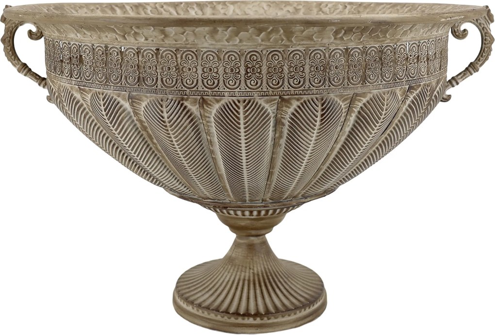 Kovový kvetináč na nohe Flower Antique Mocca – Ø 56*38 cm