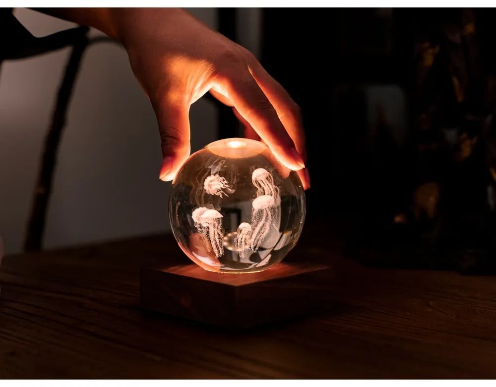 Tmavohnedá svetelná dekorácia na USB Amber – Gingko