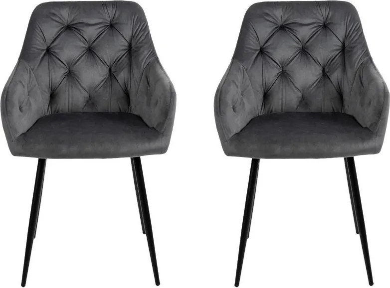 Set - 2 ks Jedálenská stolička AVENBERG LOREN, sivá