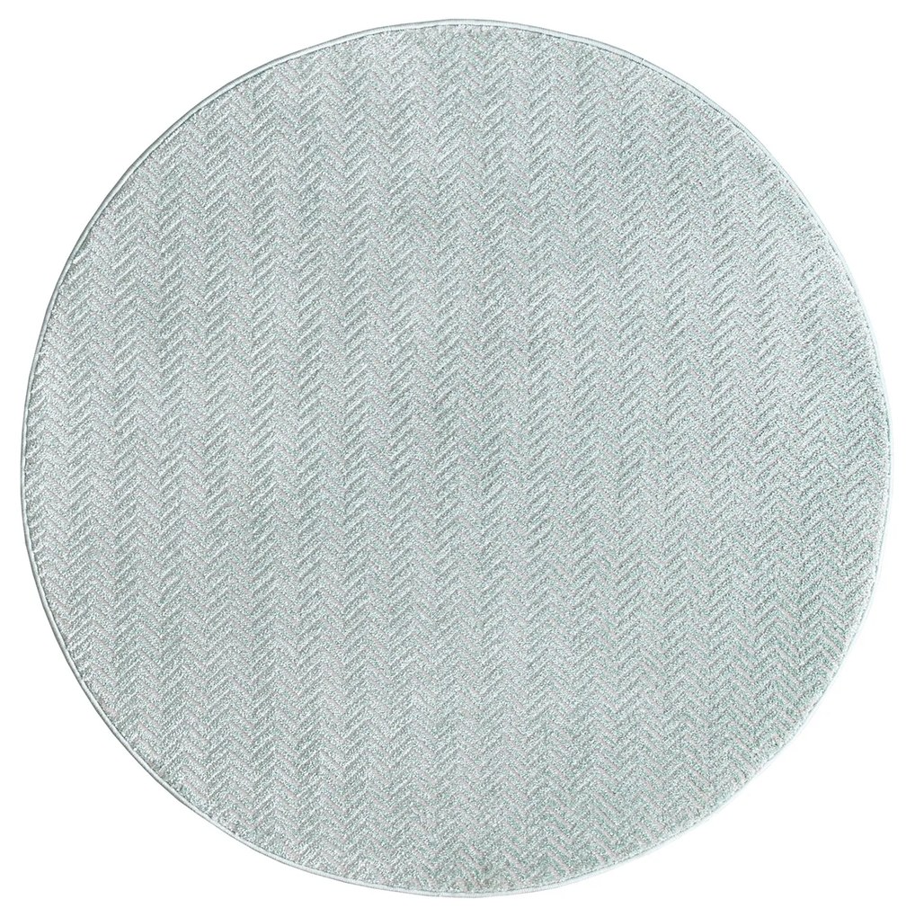 Dekorstudio Okrúhly jednofarebný koberec FANCY 805 -  mentolový Priemer koberca: 200cm