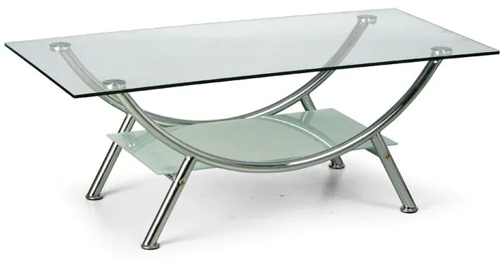 Konferenčný stolík so sklenenou doskou, 120 x 60 cm