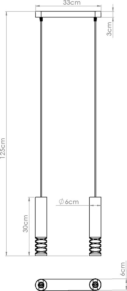 Závesné svietidlo Lami, 2x biele kovové tienidlo