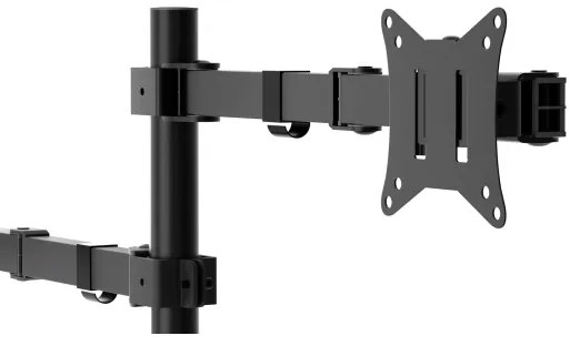 Nastaviteľný držiak monitora a notebooku LEVANO čierna