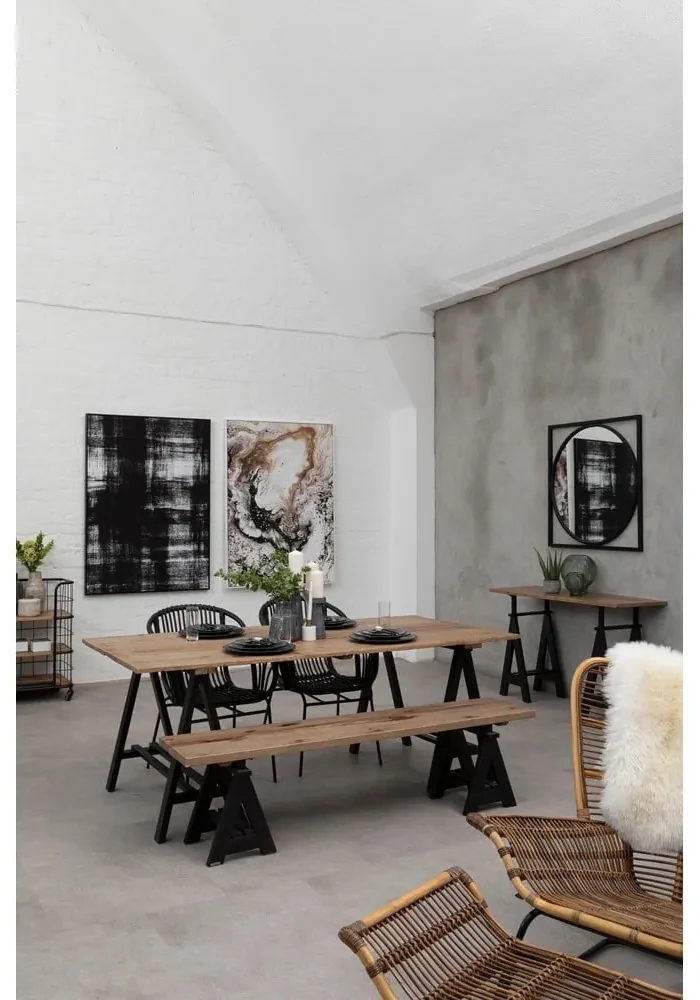 Konzolový stolík s doskou z borovicového dreva v prírodnej farbe 45x130 cm Hampstead – Premier Housewares
