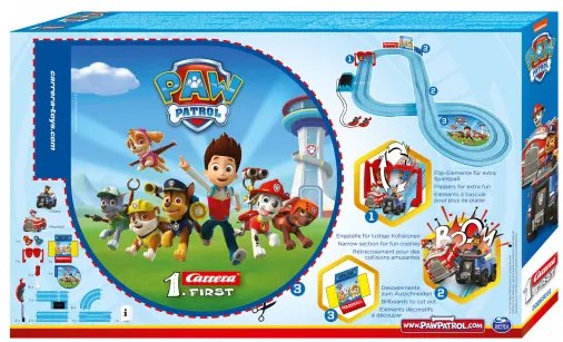 Pretekárska dráha Carrera First 20063031 Paw Patrol 2,9m