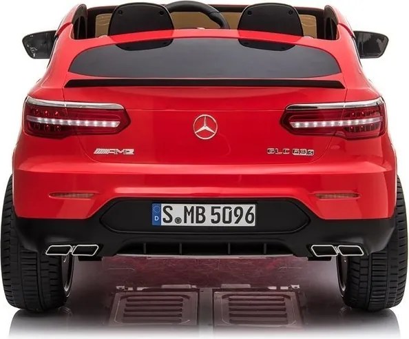 LEAN CARS Elektrické autíčko Mercedes GLC 63S LED MP3 červené