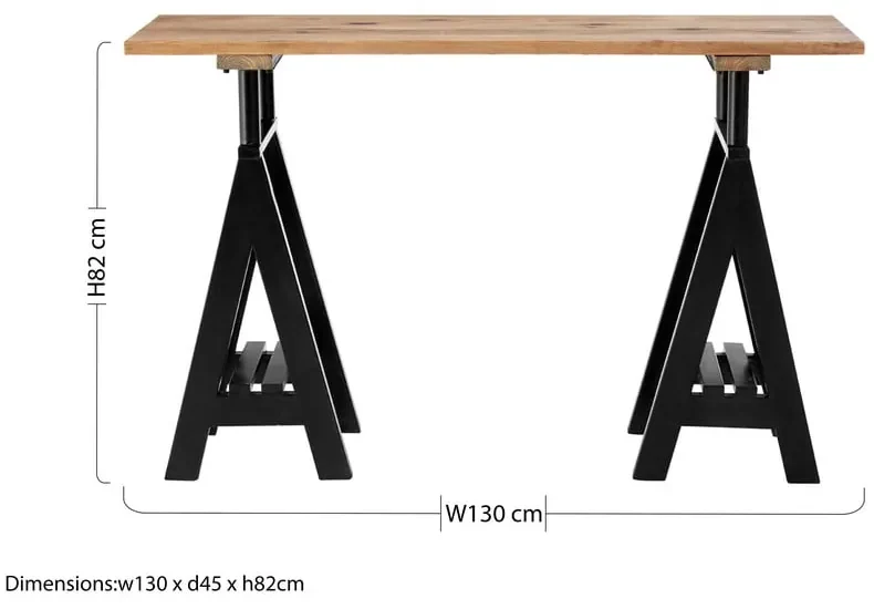 Konzolový stolík s doskou z borovicového dreva v prírodnej farbe 45x130 cm Hampstead – Premier Housewares