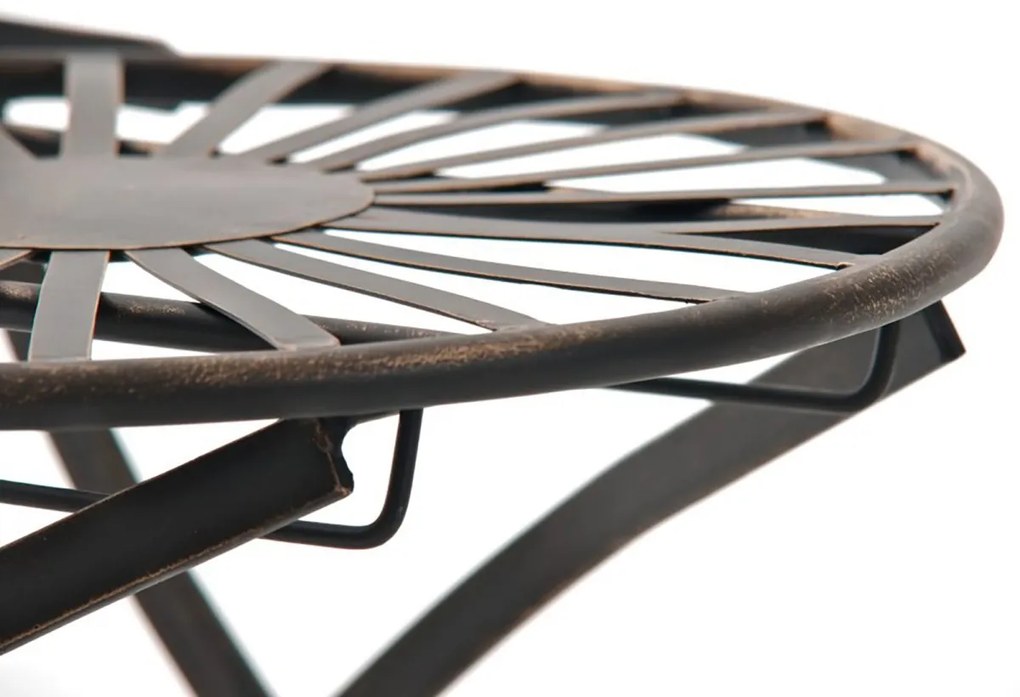 Súprava kovových stoličiek a stola Indra (SET 2+1) - Bronzová