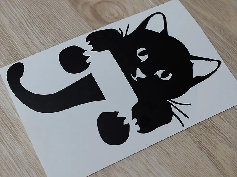 Mačiatko na vypínač nálepka na stenu 10 x 23 cm