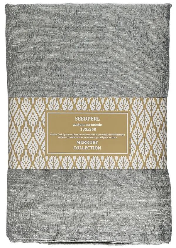 Záves na páske Seedperl 135x250 prírodná Merkury Home