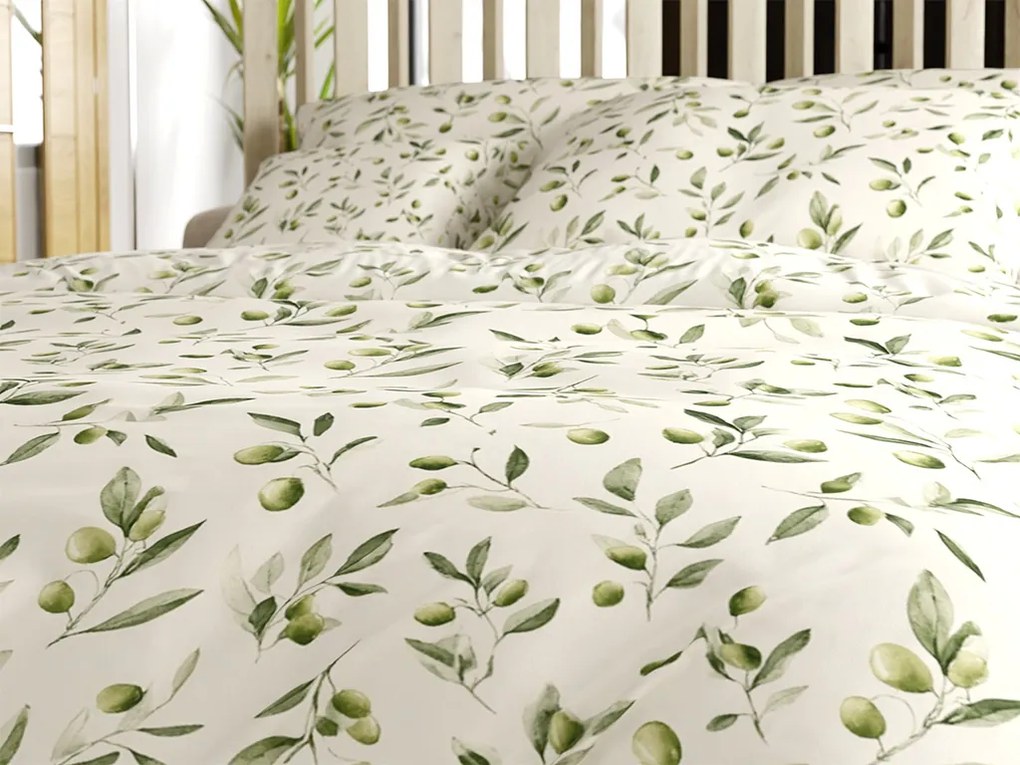 Polybavlnené obliečky OLIVE POLY zelené Rozmer obliečky: 2 ks 70 x 90 cm | 200 x 220 cm